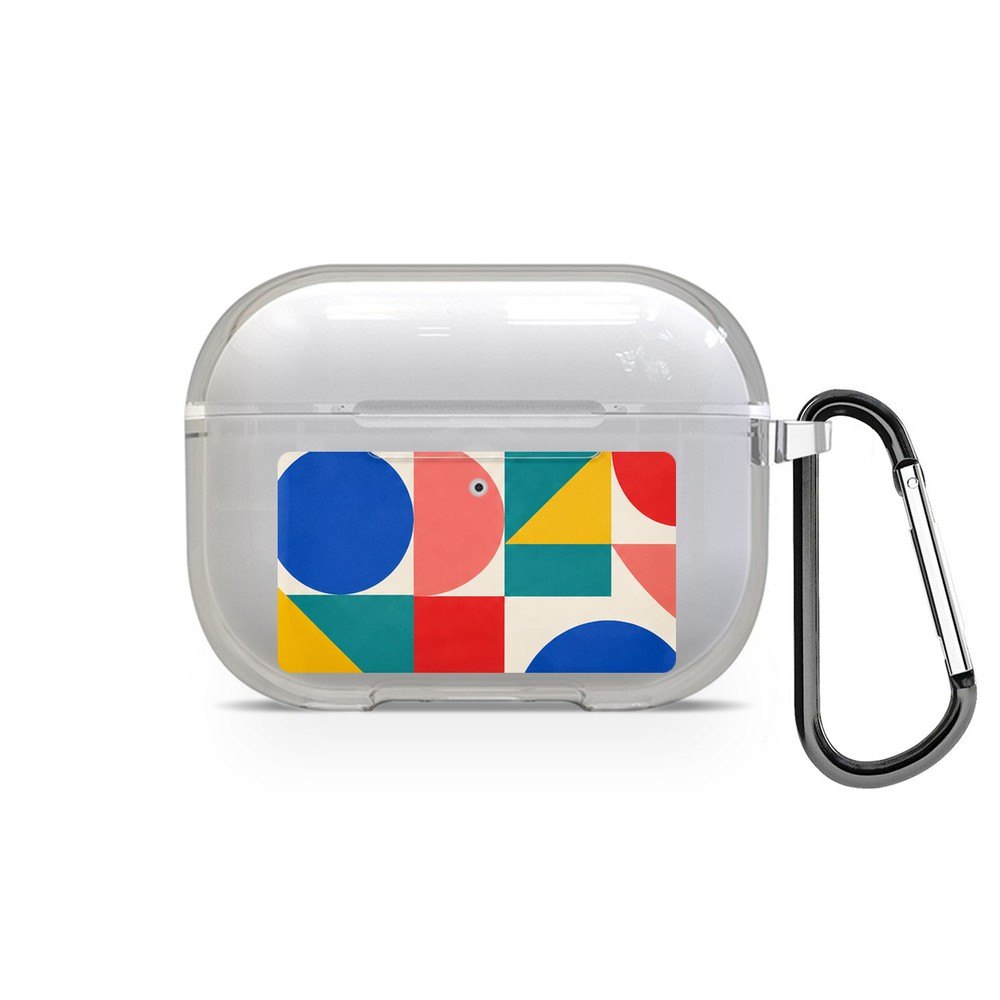 Transparent TPU AirPods Case with a printed design
