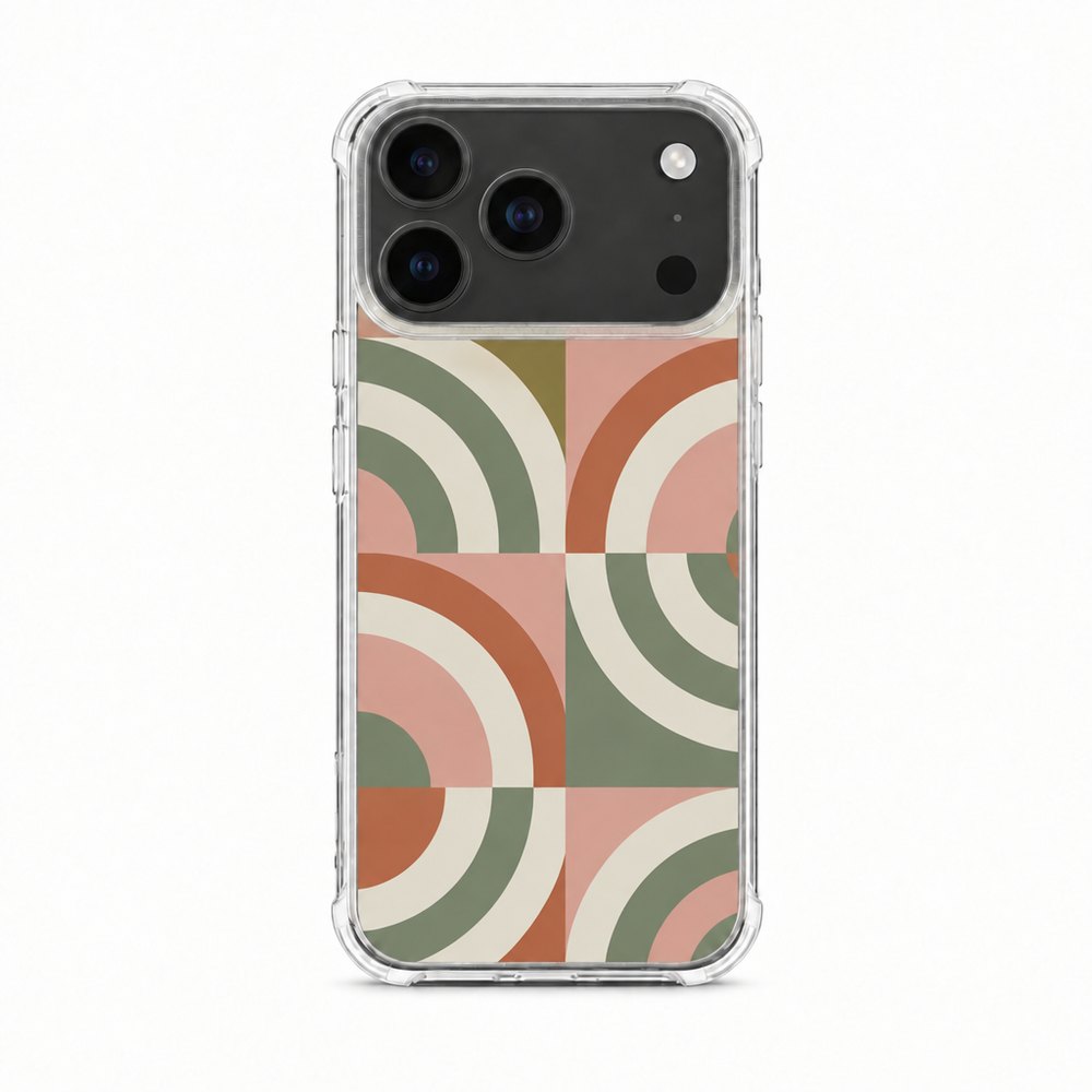 Clear Hybrid Case for iPhone with a printed design